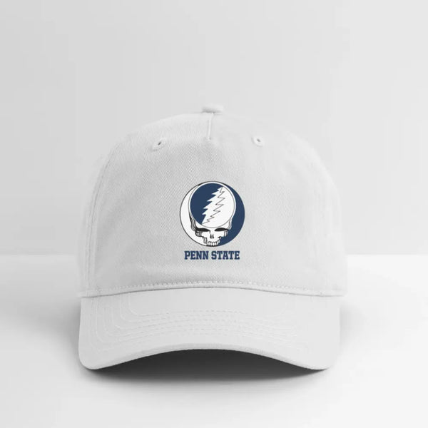 Penn State Grateful Dead Stealie Dad Hat - white